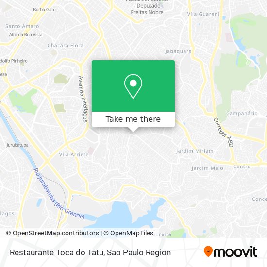 Mapa Restaurante Toca do Tatu