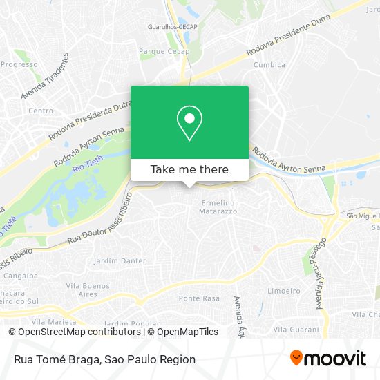 Mapa Rua Tomé Braga