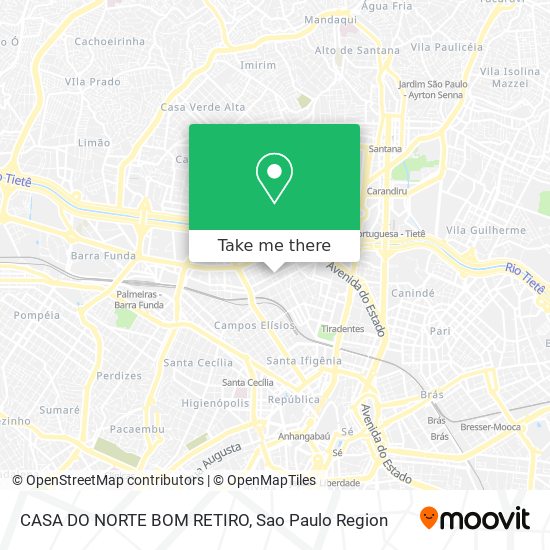 CASA DO NORTE BOM RETIRO map