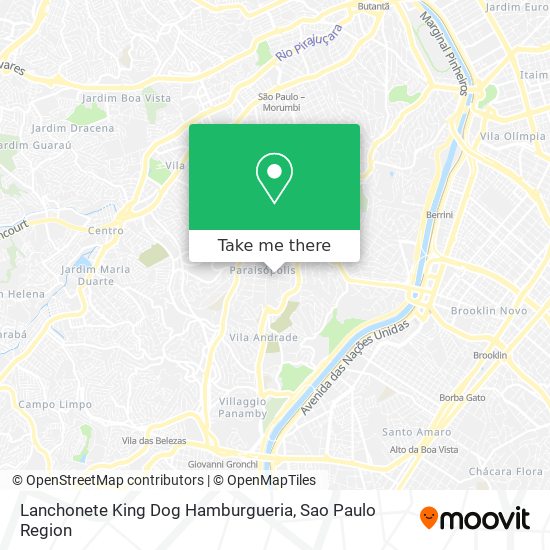 Mapa Lanchonete King Dog Hamburgueria