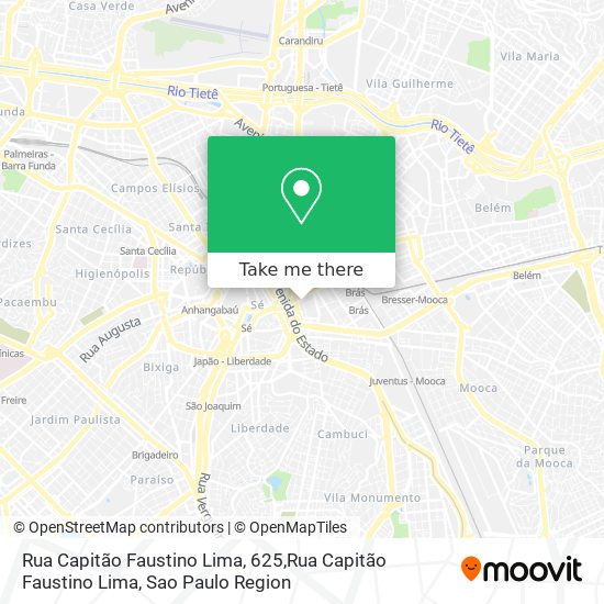 Mapa Rua Capitão Faustino Lima, 625,Rua Capitão Faustino Lima