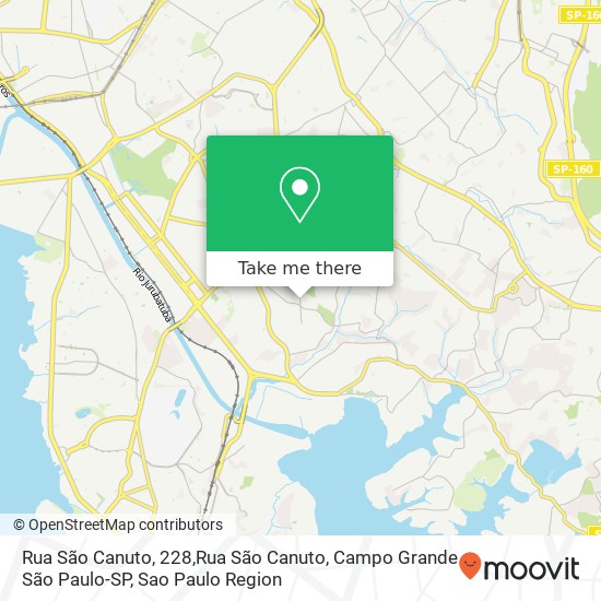 Mapa Rua São Canuto, 228,Rua São Canuto, Campo Grande São Paulo-SP