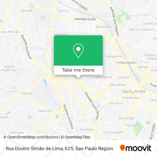 Rua Doutor Simão de Lima, 625 map