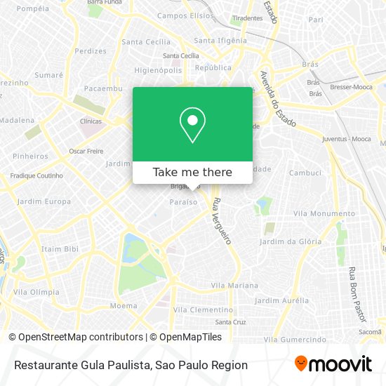Mapa Restaurante Gula Paulista