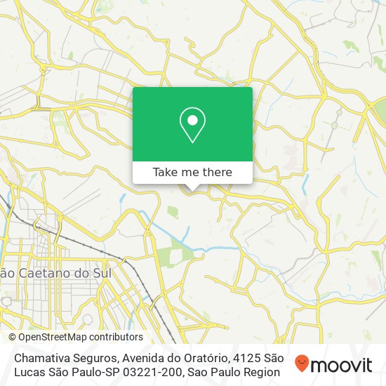 Chamativa Seguros, Avenida do Oratório, 4125 São Lucas São Paulo-SP 03221-200 map