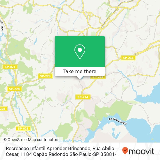 Recreacao Infantil Aprender Brincando, Rua Abílio Cesar, 1184 Capão Redondo São Paulo-SP 05881-020 map