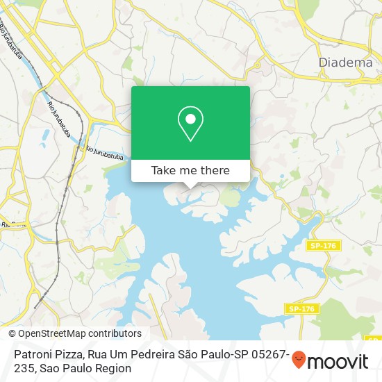 Mapa Patroni Pizza, Rua Um Pedreira São Paulo-SP 05267-235