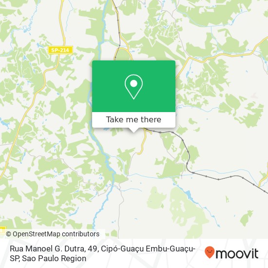 Mapa Rua Manoel G. Dutra, 49, Cipó-Guaçu Embu-Guaçu-SP