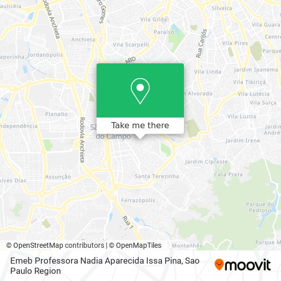 Mapa Emeb Professora Nadia Aparecida Issa Pina