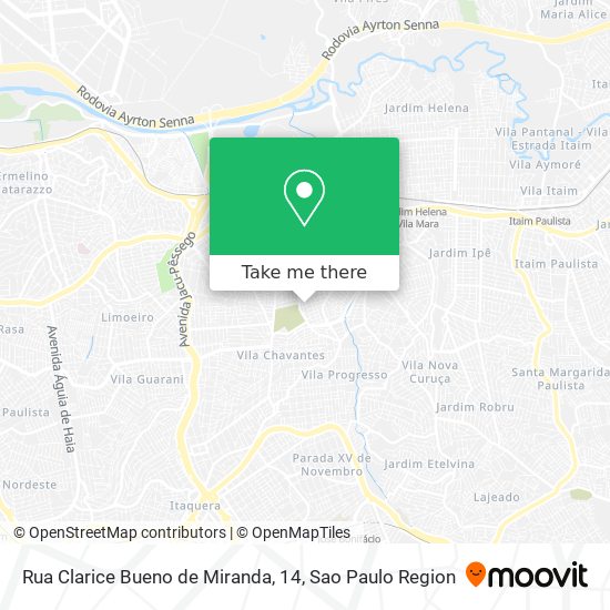 Mapa Rua Clarice Bueno de Miranda, 14