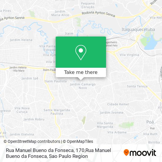 Mapa Rua Manuel Bueno da Fonseca, 170,Rua Manuel Bueno da Fonseca