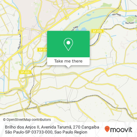Mapa Brilho dos Anjos II, Avenida Tarumã, 270 Cangaíba São Paulo-SP 03733-000