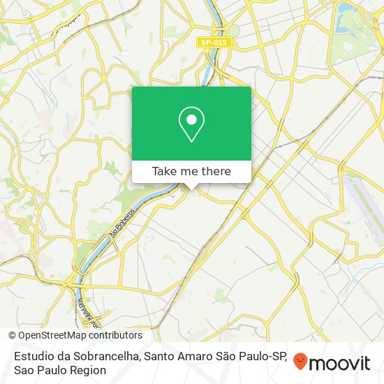 Mapa Estudio da Sobrancelha, Santo Amaro São Paulo-SP
