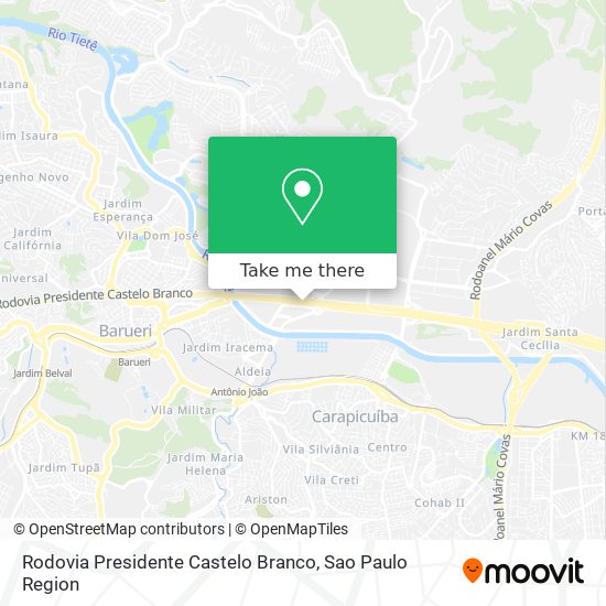 Rodovia Presidente Castelo Branco map