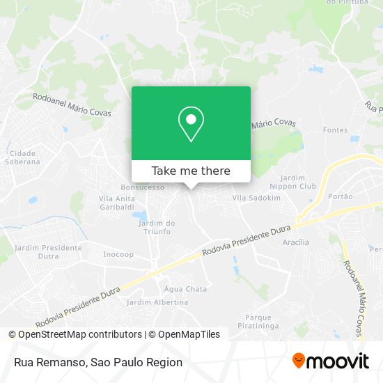 Rua Remanso map