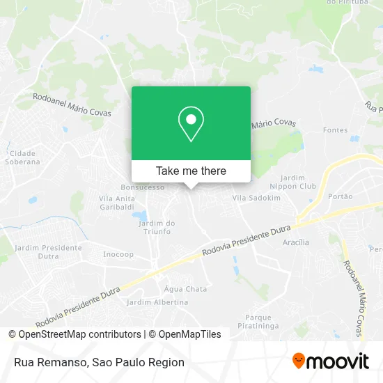 Rua Remanso map