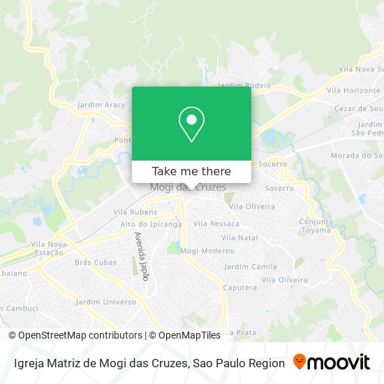 Mapa Igreja Matriz de Mogi das Cruzes