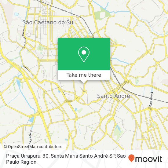 Mapa Praça Uirapuru, 30, Santa Maria Santo André-SP