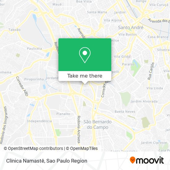 Clínica Namastê map