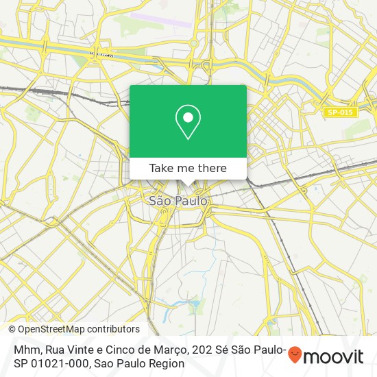 Mapa Mhm, Rua Vinte e Cinco de Março, 202 Sé São Paulo-SP 01021-000