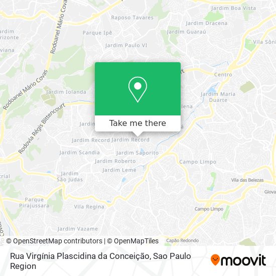 Mapa Rua Virgínia Plascidina da Conceição