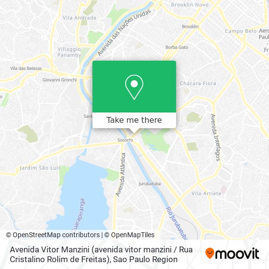 Mapa Avenida Vitor Manzini (avenida vitor manzini / Rua Cristalino Rolim de Freitas)