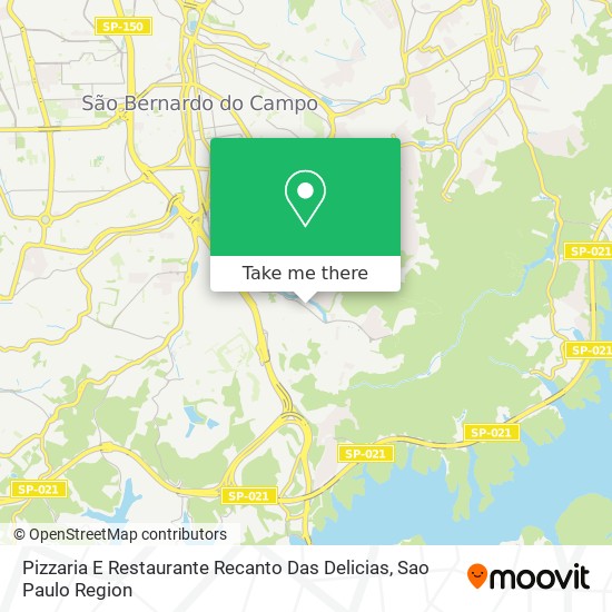 Pizzaria E Restaurante Recanto Das Delicias map