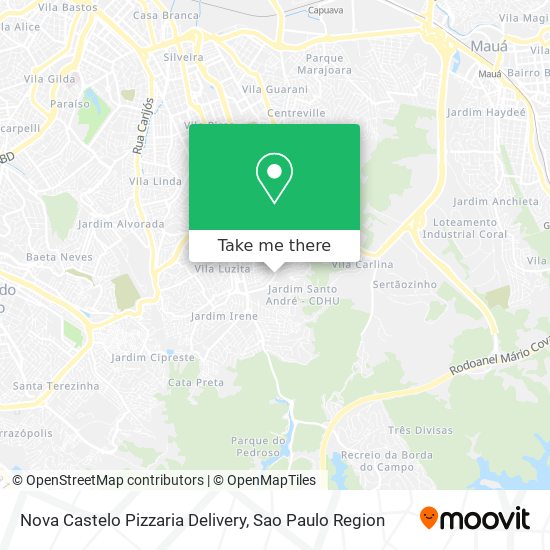 Nova Castelo Pizzaria Delivery map