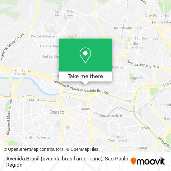 Avenida Brasil (avenida brasil americana) map