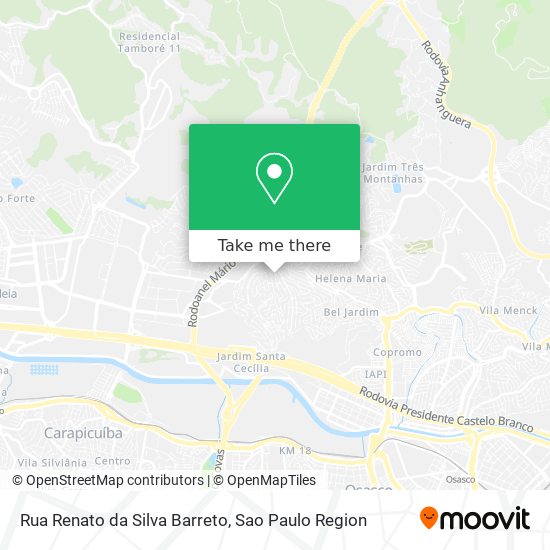 Mapa Rua Renato da Silva Barreto