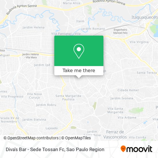 Diva's Bar - Sede Tossan Fc map