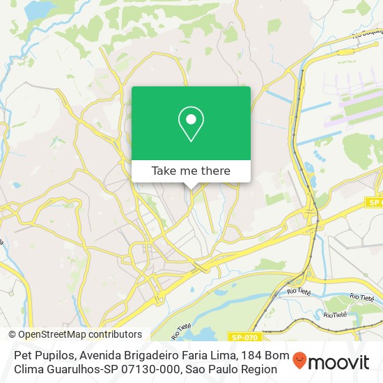 Pet Pupilos, Avenida Brigadeiro Faria Lima, 184 Bom Clima Guarulhos-SP 07130-000 map