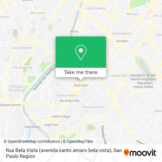 Rua Bela Vista (avenida santo amaro bela vista) map