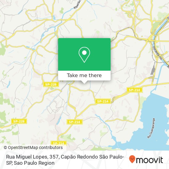 Mapa Rua Miguel Lopes, 357, Capão Redondo São Paulo-SP