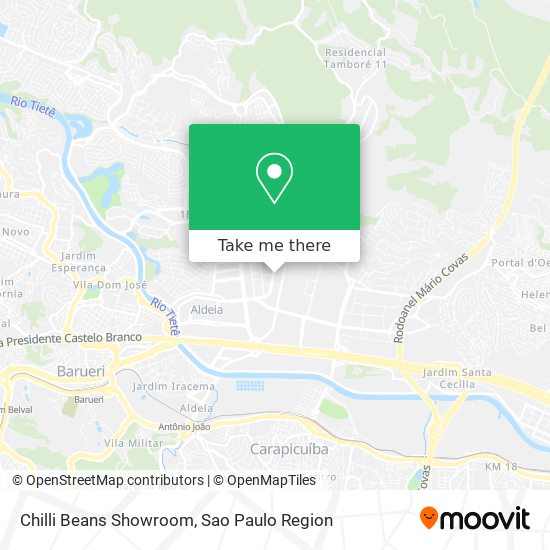 Chilli Beans Showroom map