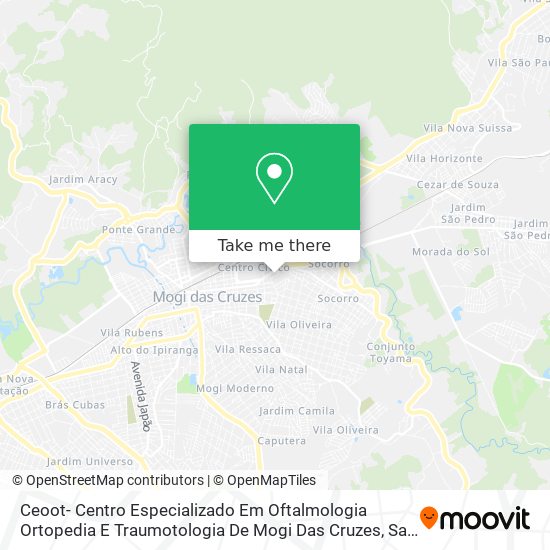 Ceoot- Centro Especializado Em Oftalmologia Ortopedia E Traumotologia De Mogi Das Cruzes map