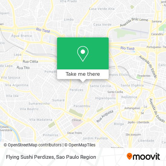 Flying Sushi Perdizes map