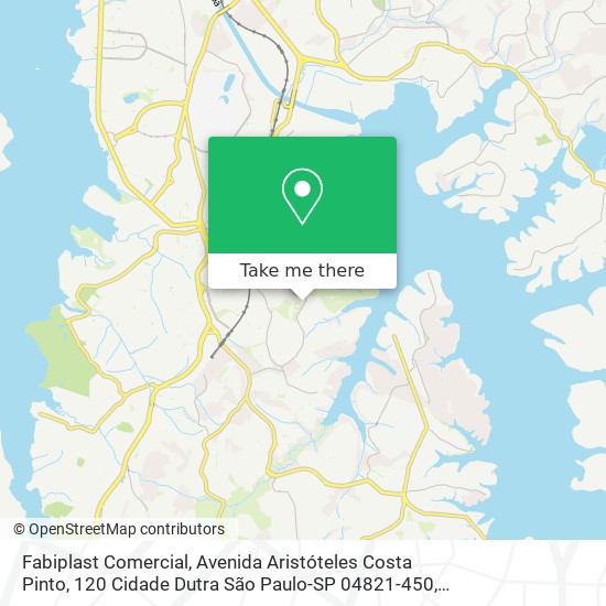 Mapa Fabiplast Comercial, Avenida Aristóteles Costa Pinto, 120 Cidade Dutra São Paulo-SP 04821-450