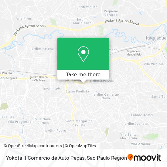 Yokota II Comércio de Auto Peças map