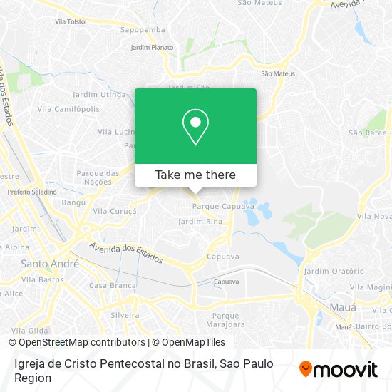 Mapa Igreja de Cristo Pentecostal no Brasil