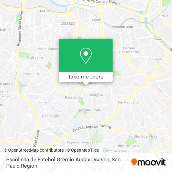 Escolinha de Futebol Grêmio Audax Osasco map