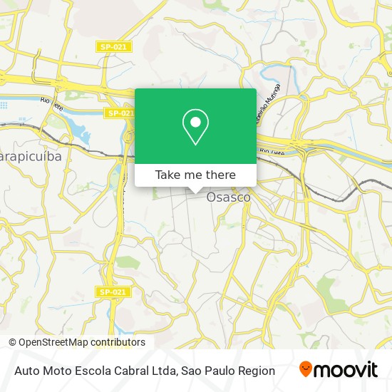 Mapa Auto Moto Escola Cabral Ltda