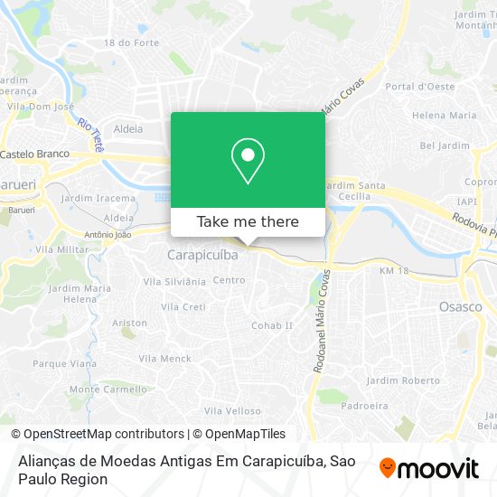 Alianças de Moedas Antigas Em Carapicuíba map