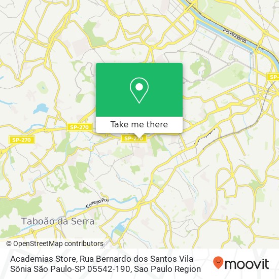 Academias Store, Rua Bernardo dos Santos Vila Sônia São Paulo-SP 05542-190 map