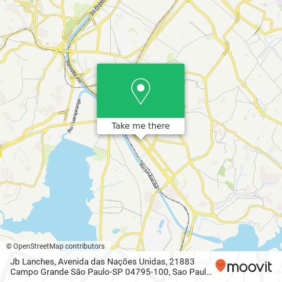 Mapa Jb Lanches, Avenida das Nações Unidas, 21883 Campo Grande São Paulo-SP 04795-100