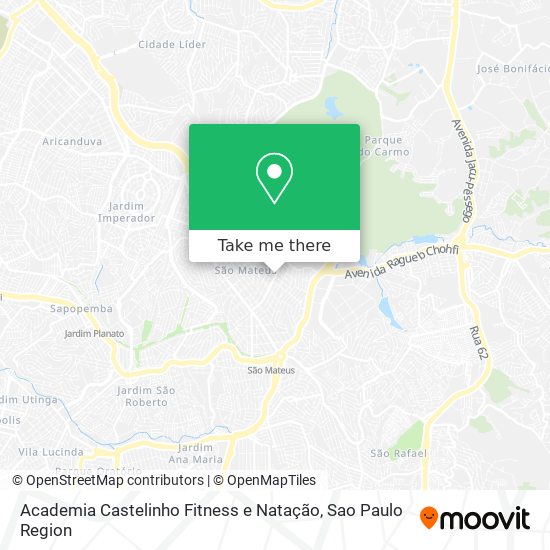Mapa Academia Castelinho Fitness e Natação