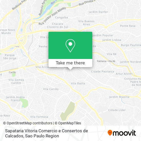 Mapa Sapataria Vitoria Comercio e Consertos de Calcados