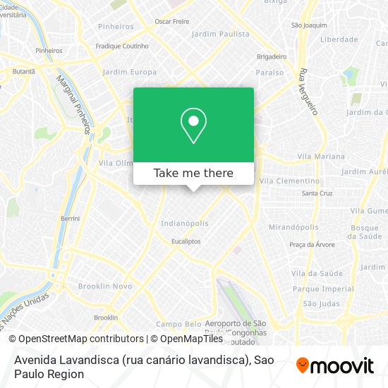 Mapa Avenida Lavandisca (rua canário lavandisca)