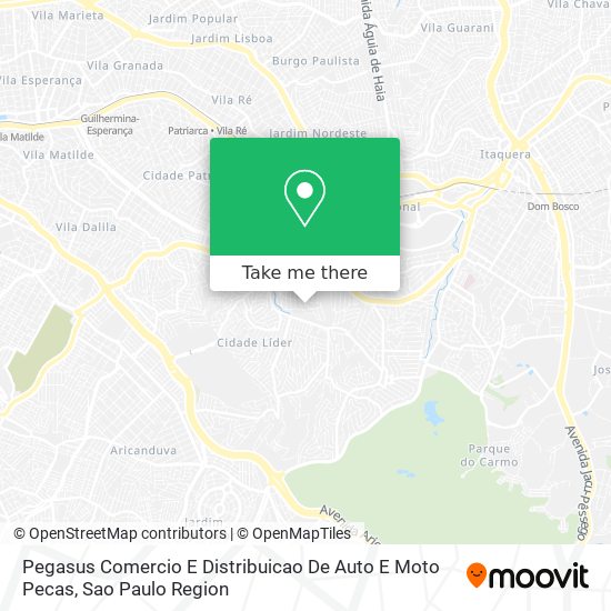 Mapa Pegasus Comercio E Distribuicao De Auto E Moto Pecas