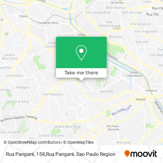 Mapa Rua Pangaré, 158,Rua Pangaré